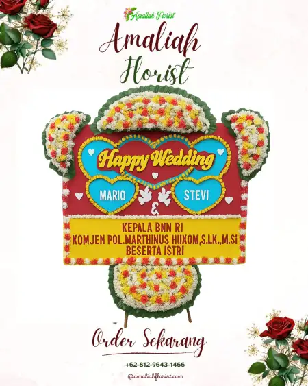 Papan Bunga Pernikahan Seliling